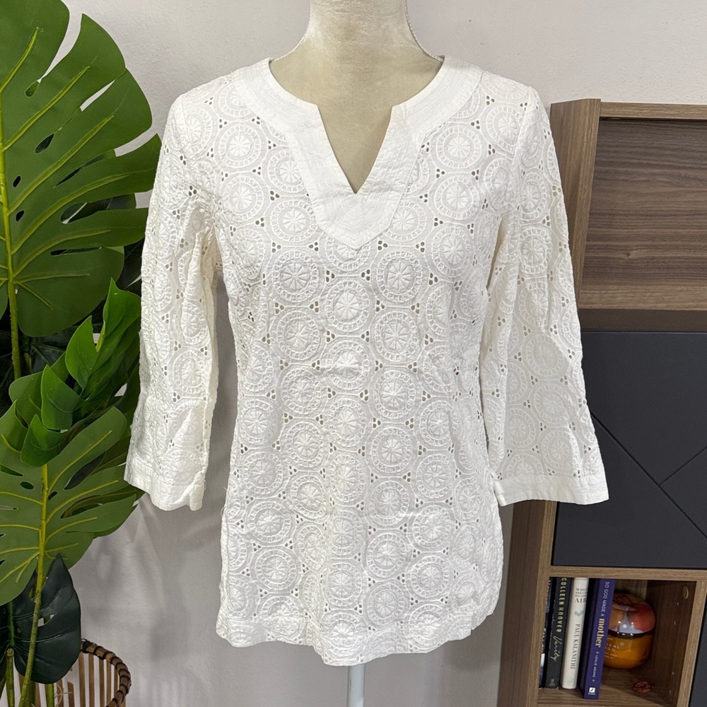 Charter club petites cotton tunic top blouse